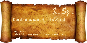 Kestenbaum Szilárd névjegykártya