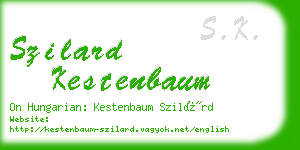 szilard kestenbaum business card